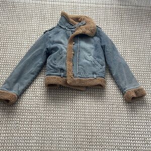 Altar'd State Denim Jacket with Tan Fleece